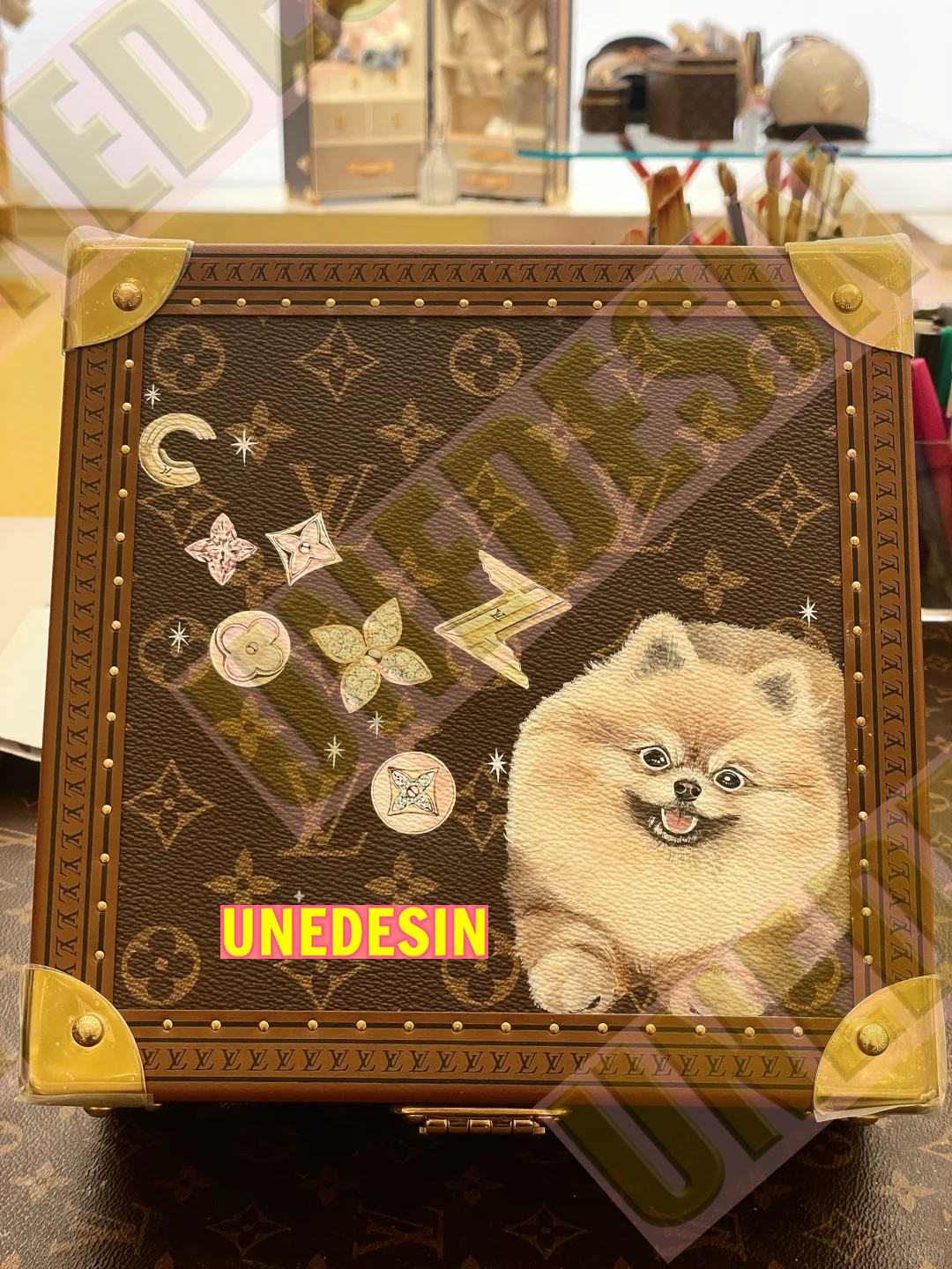 UNEDESIN LV 动物 小狗 LV箱 (2)