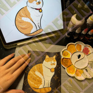 Unedesin “Quiet Cat” Canvas Tote